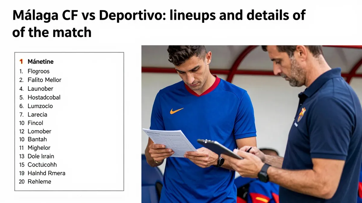 Málaga CF vs Deportivo: lineups and details of the match