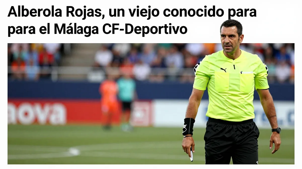 Alberola Rojas Returns to Referee the Málaga in Their Return to the First Division